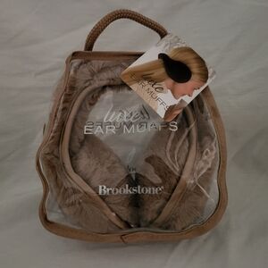 NEW Brookstone Women's Plush Luxe Ear Muffs - Cocoa